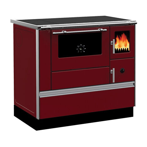 Fornello cottura a legna, solo riscaldamento Sannover 7 kW - Bianco