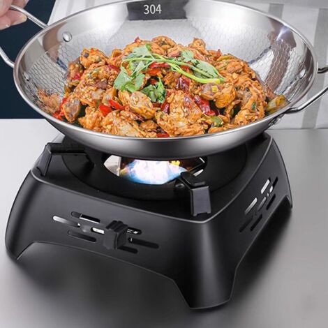 Fornello da campeggio portatile, fornello ad alcol con potenza di fuoco regolabile, fornello da campeggio per esterni, fornello da cucina compatto, fornello per picnic e barbecue