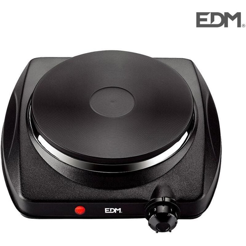 Fornello Elettrico Nero 1400W 1 Fuoco CE/A13 EDM