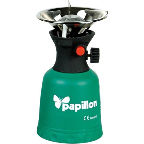 FORNELLO GAS per CARTUCCIA Accensione PIEZOELETTRICA PAPILLON da Campeggio