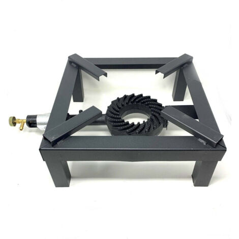 FORNELLONE A GAS IMQ 45X45XH17 CM IN ACCIAIO PER COTTURA DA ESTERNO NERO (35926)