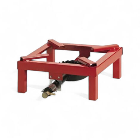 Fornellone a gas in acciaio verniciato 30x30 cm con bruciatore in ghisa e regolazione potenza 8,5 Kw consumo 617 g/h - 40x40