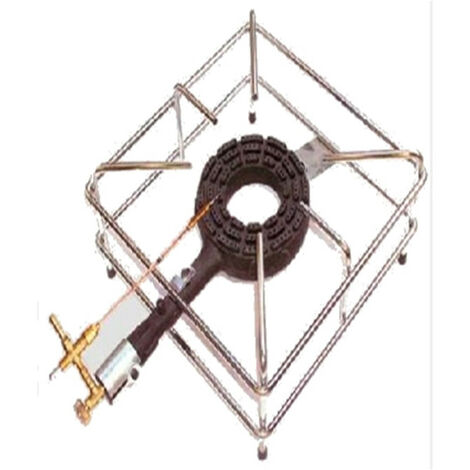 FORNELLONE A GAS NICHELATO CON TERMOCOPPIA 40X40