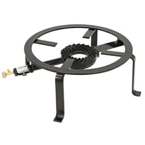FORNELLONE FORNELLO A GAS TONDO CAMPEGGIO D. 30 CM BRUCIATORE IN GHISA (30664)