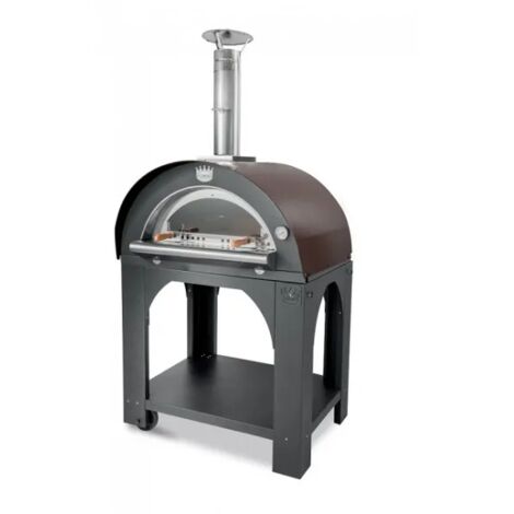 Forno a legna a cottura diretta Pulcinella 80x60 - Ramato