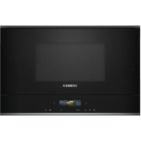 Forno a Microonde Combinato Siemens iQ700 BE732R1B1 da Incasso, 21 L, 900 W, Nero, con Display Integrato