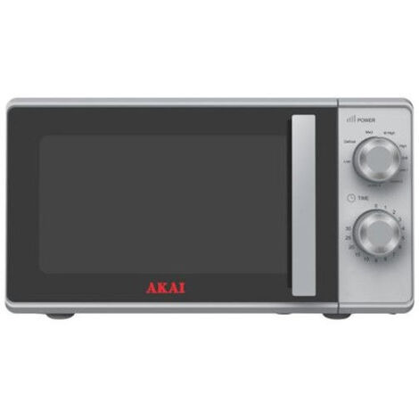 FORNO A MICROONDE CON GRILL AKMW204SL - 20 LITRI 700 WATT - SILVER