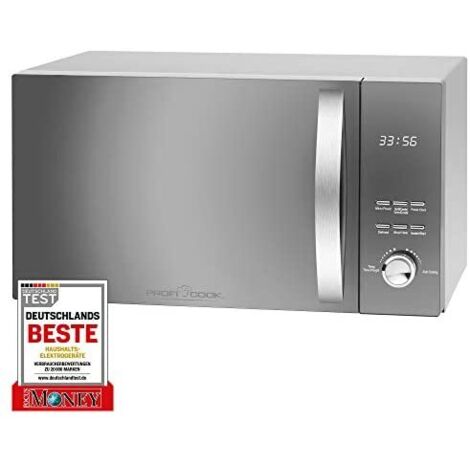 Forno a microonde Profi Cook PC-MWG 1176 H, 3 en 1 con aria calda e grill, 23 litri, 2300 aria calda, 1300 potenza barbecue, 800 W, 9 programmi automatici, 49 x 27,6 x 39,5 cm