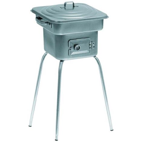 Forno A Carbonella 'Pic Nic' Rettangolare - Griglia In Acciaio Cromato, Gambe Pieghevoli, Con Pattina Per Cenere - Foto 3