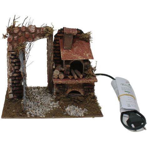 Forno con Lampada Effetto Fuoco 20x14 cm 11746