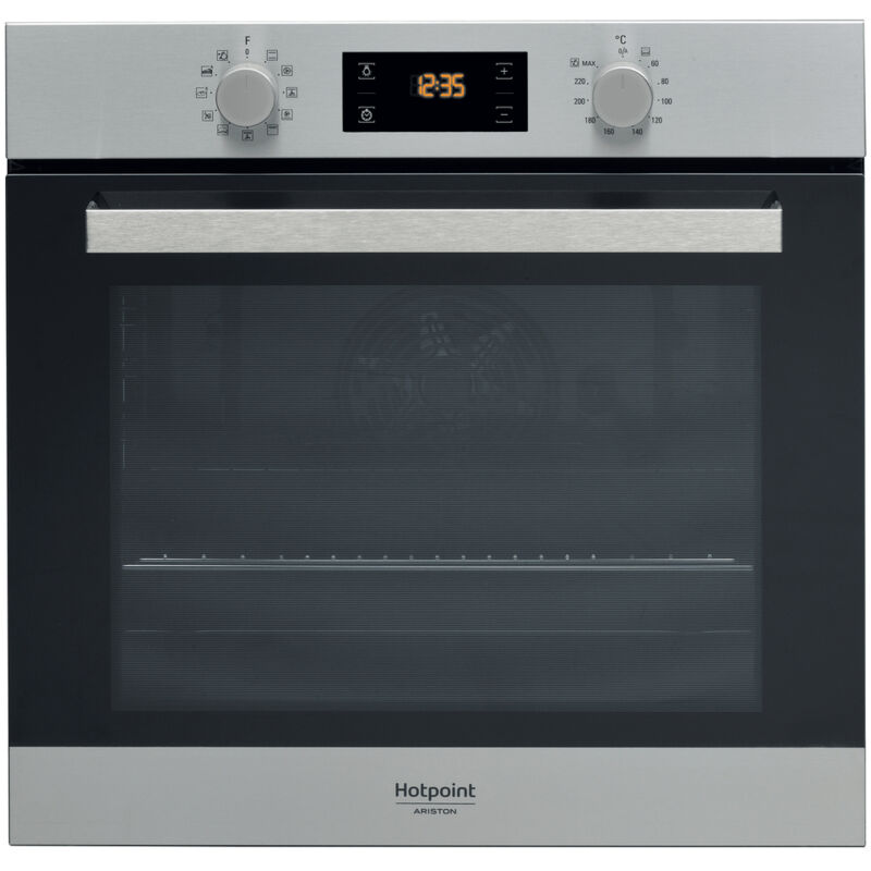 Hotpoint Forno da incasso FA3 840 H IX HA. Dimensione del forno: Media, Tipo di forno: Forno elettrico, Capacità interna forno totale: 66 L.