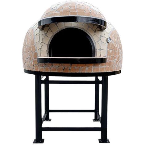 Forno legna artigianale diametro 80 cm capienza 2/3 pizze wave beige con base