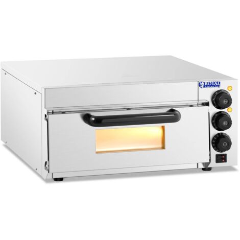 adatto per uso domestico e commerciale patate Futchoy Forno elettrico per pizza torte e dolci da 12-14 2 kW 1 camera per pane in acciaio inox 50-350 °C 