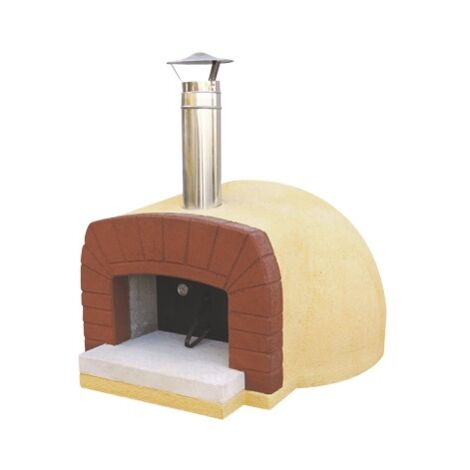 forno per pizza linea vz "etna" in refrattario, 120x138x75/120 cm