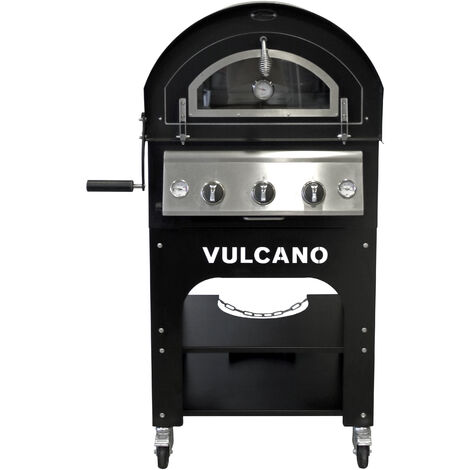 VivaGarden Barbecue a Carbonella Carbone Forno Per Pizza da Giardino da  Esterno in Acciaio 50x36 cm / 160h cm - 846051