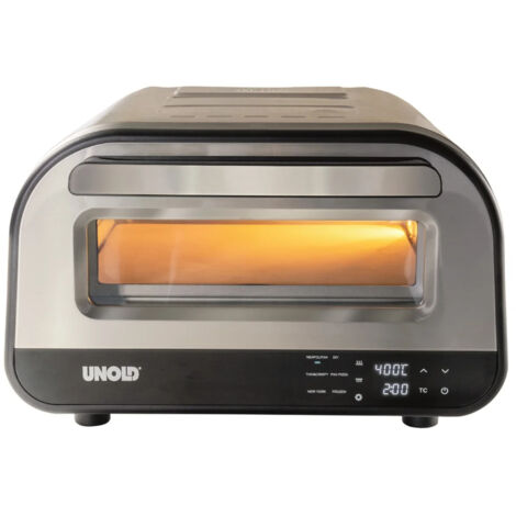 Forno per Pizza Unold 68816 Luigi con Pizzastein, Potenza 1700W, Fino a 450�C, Silver
