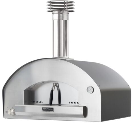 forno pizza a gas fontana "mangiafuoco" colore antracite 4 pizze