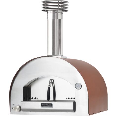 forno pizza a gas fontana "margherita" colore rosso 2 pizze