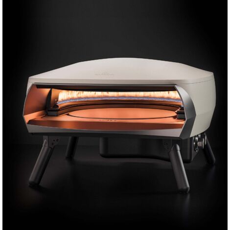 forno pizza a gas witt etna rotante bianco con pietra refrattaria centrale girevole, 66,3x76x43,6 cm
