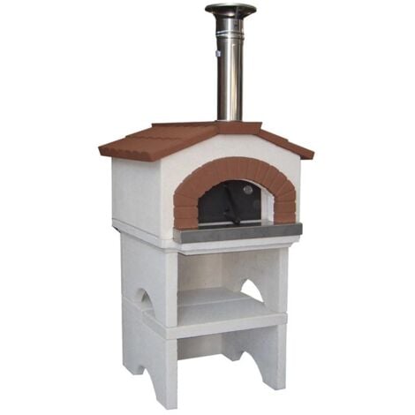 forno pizza a legna in cemento linea vz "garden chef" 94x103x207 cm