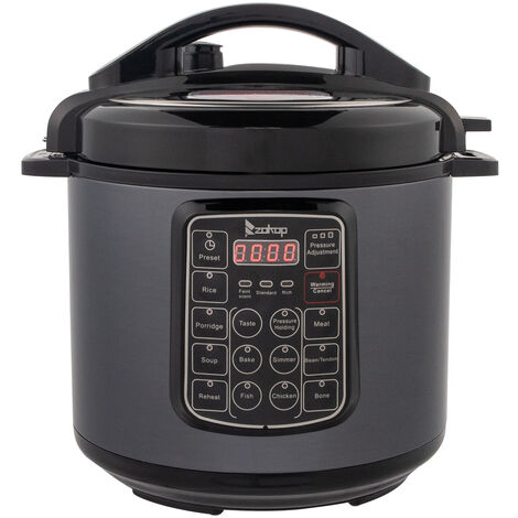 Foroo 13-in-1 Electric Pressure Cooker 6L Large Capacity for Cooking Various Dishes Push Buttons-Easy to Operate Gray