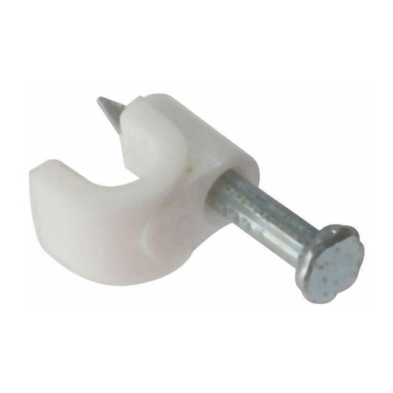 Forgefix - Cable Clip Round White 5-6mm Box 100 FORRCC56W - White