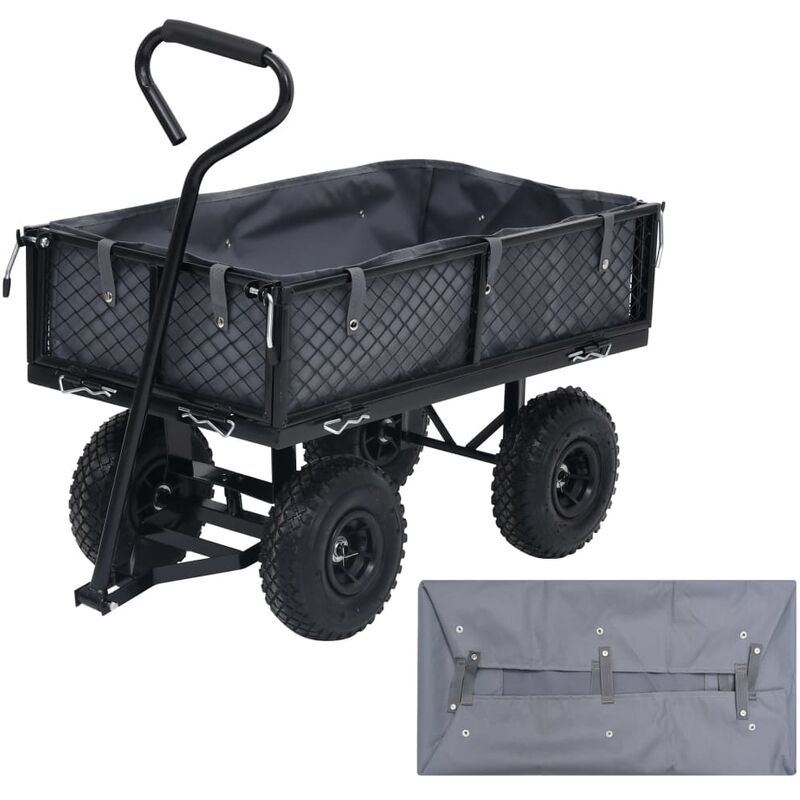 

Forro para carretilla de jardín tela gris 86x46x22 cm
