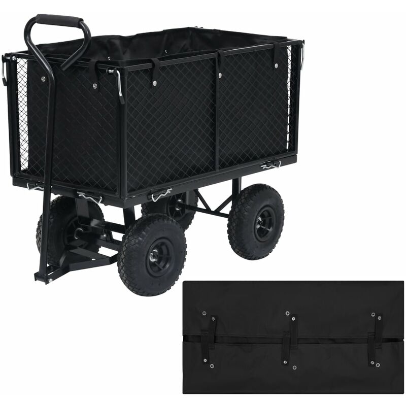 

Forro para carretilla de jardín tela negro 86x46x41 cm