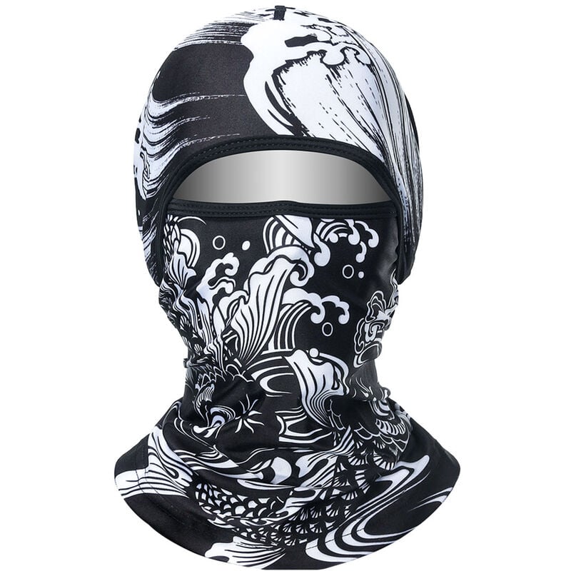 

Forro para casco de ciclismo, polaina para el cuello, pasamontanas transpirable a prueba de sol, estampado elastico, gorro de ciclismo para correr