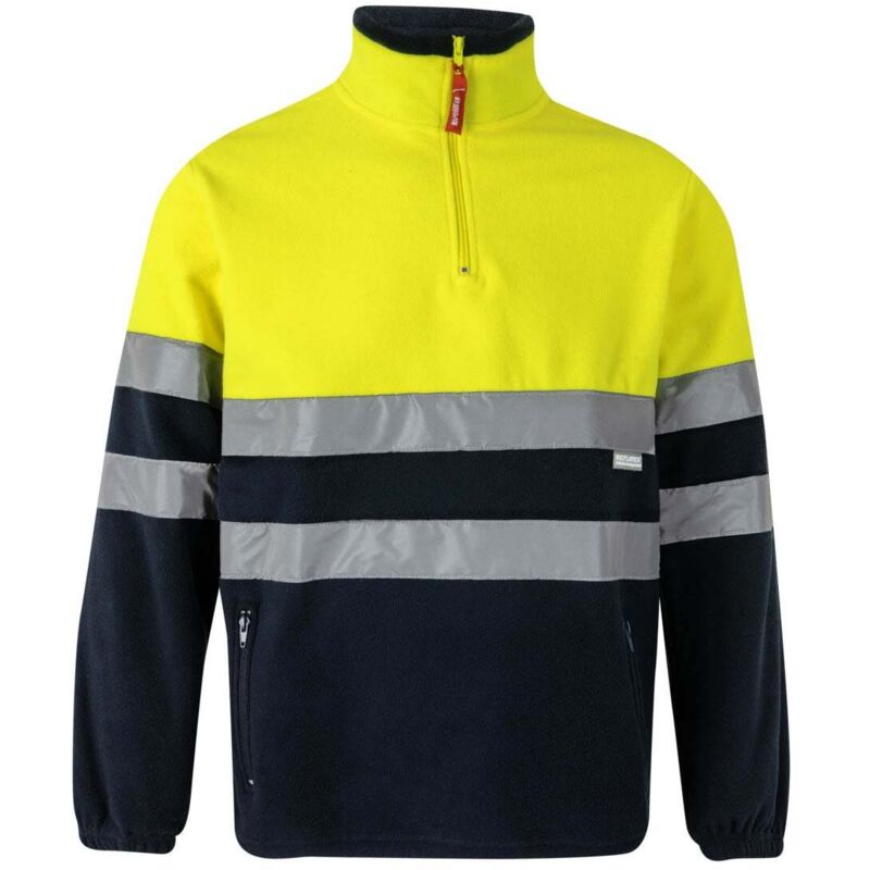 

Forro polar bicolor alta visibilidad con puños elásticos Serie 182 | XL - Amarillo flúor / Azul marino - Velilla