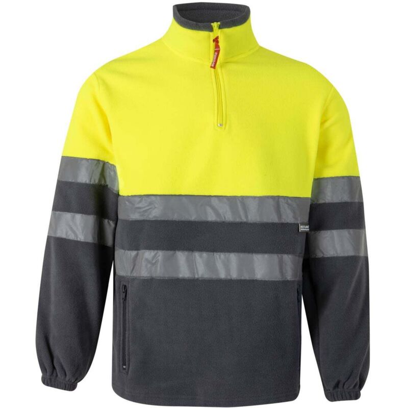 

Forro polar bicolor alta visibilidad con puños elásticos Serie 182 | 3XL - Amarillo flúor / Gris - Velilla