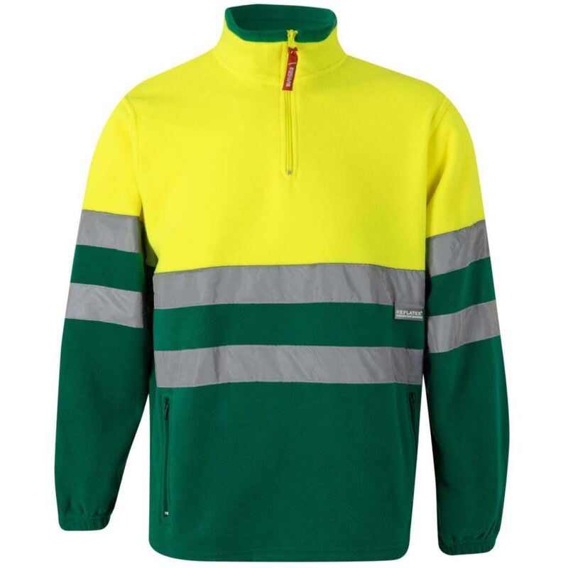

Forro polar bicolor alta visibilidad con puños elásticos Serie 182 | 2XL - Amarillo flúor / Verde - Velilla