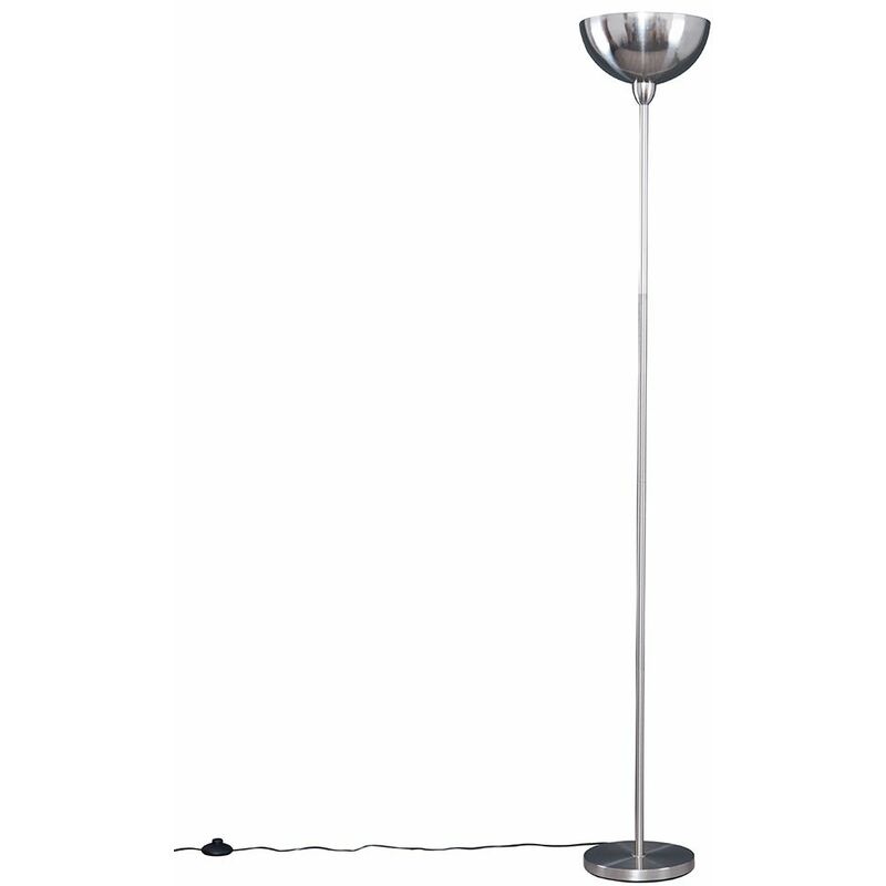 Minisun - Forseti Uplighter Floor Lamp - Brushed Chrome - No Bulb