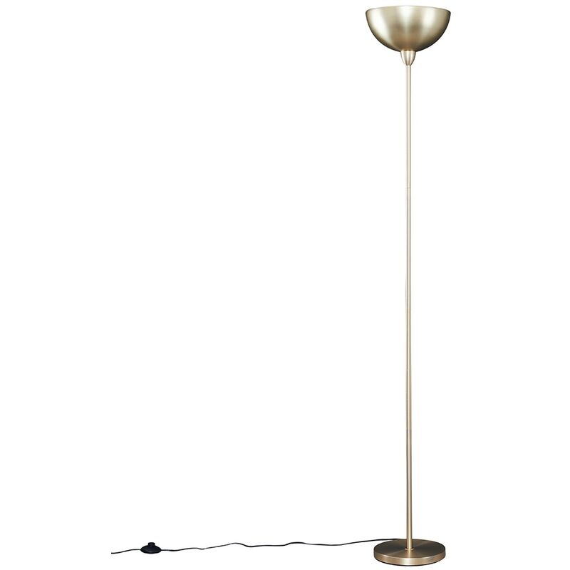 Minisun - Forseti Uplighter Floor Lamp + LED Bulb - Gold