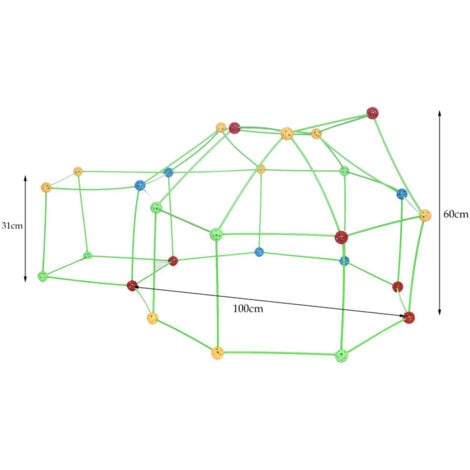 XVX Fort-Bausätze für Kinder, DIY-Puzzle, Spielzeughaus, Bauen Sie Ihre Hütte, DIY-Bauen von Schlössern, Tunneln, Spielzelt, drinnen und draußen, Geschenk für Jungen, Mädchen im Alter von 5, 6, 7, 8, 9 Ja