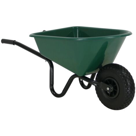 FORT Kinderschubkarre Kinderkarre Schubkarre Gartenkarre Grün 20 Liter