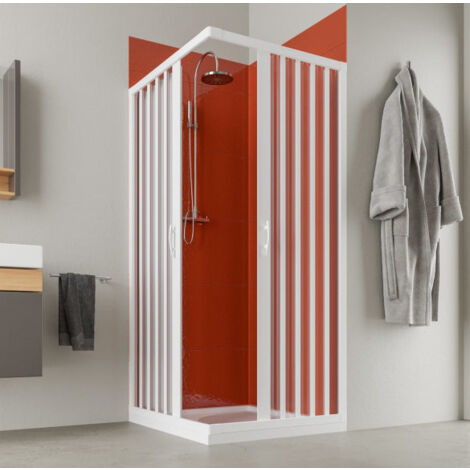 Forte - Box Doccia Kappa 80-60 / 120-100 Angolare A Soffietto - Apertura Angolare A Due Porte - Altezza 188 Cm - Serie Colibri - Articolo: Bp103