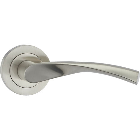 Fortessa Verto Lever On Round Rose 118 x 52mm Satin Nickel