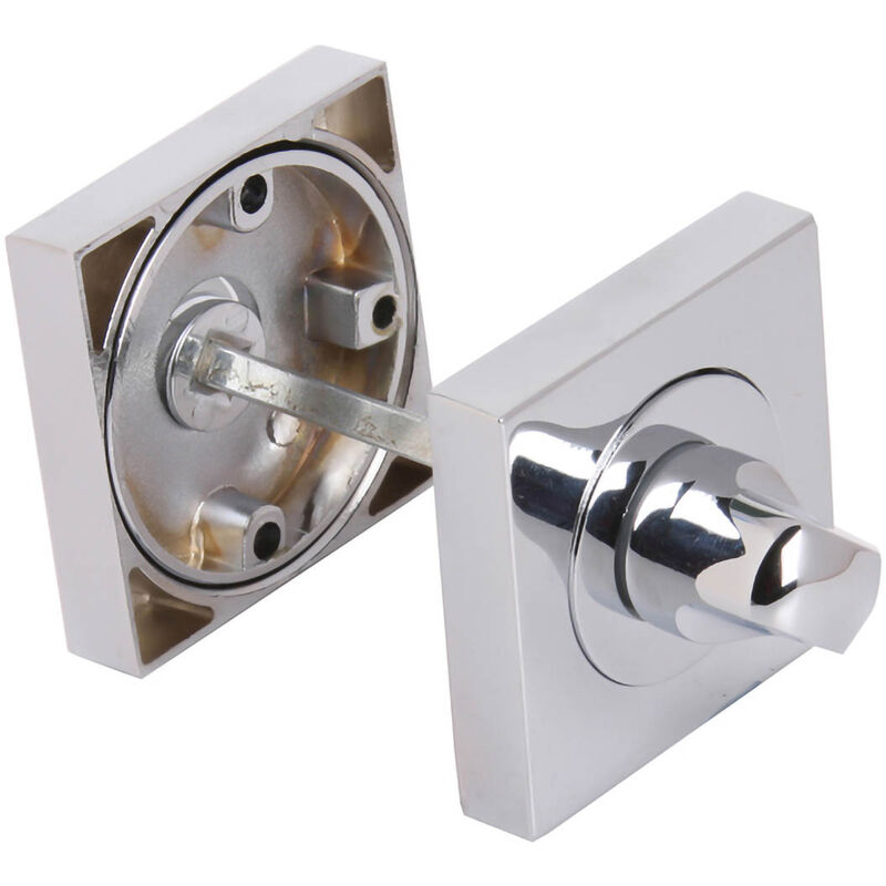 Carlisle Brass - Fortessa wc Square Thumbturn and Release 53 x 53mm Polished Chrome - Grey