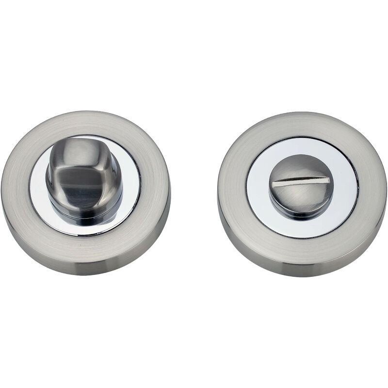 Fortessa - wc Thumbturn and Release Satin Nickel / Polished Chrome - Chrome