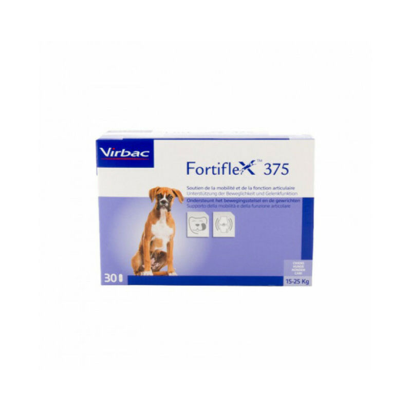 Fortiflex Compléments alimentaires pour articulations pour chiens 15/25 kg 375 NF Boîte 30 Comprimés