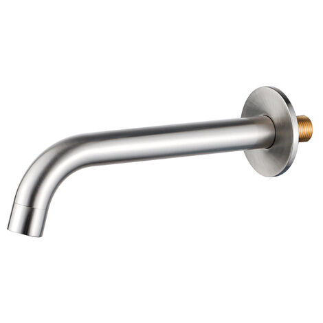 Fortifura Calvi bec baignoire - avec rosace - Inox brossé PVD