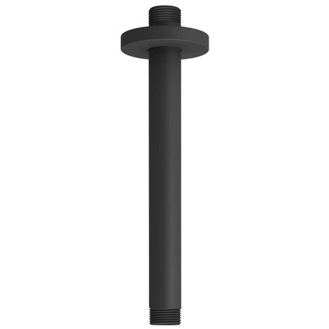 Fortifura Calvi Bras de douche plafond rond 20cm Noir mat