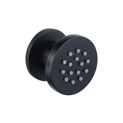 Fortifura Calvi buse hydromassante - 5cm - rond - mat noir