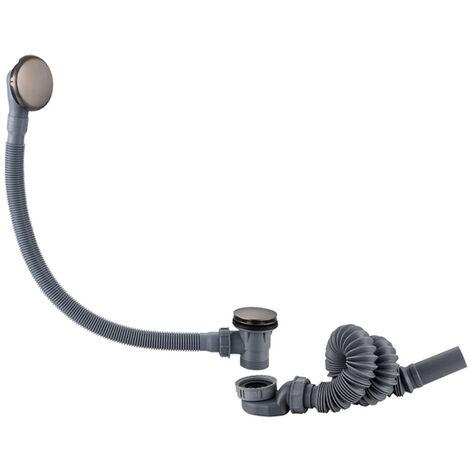 Fortifura Calvi Combinaison vidage baignoire avec bonde clic clac Gunmetal brossé