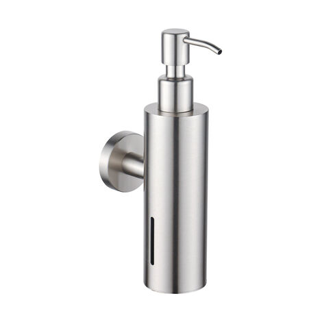 Fortifura Calvi distributeur de savon - mural - rond - inox brossé