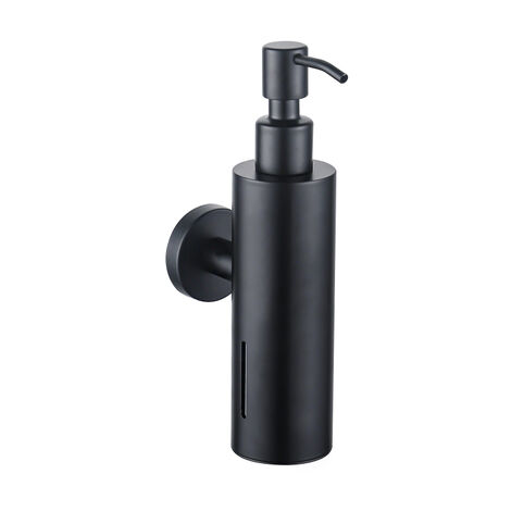 Fortifura Calvi distributeur de savon - mural - rond - noir mat