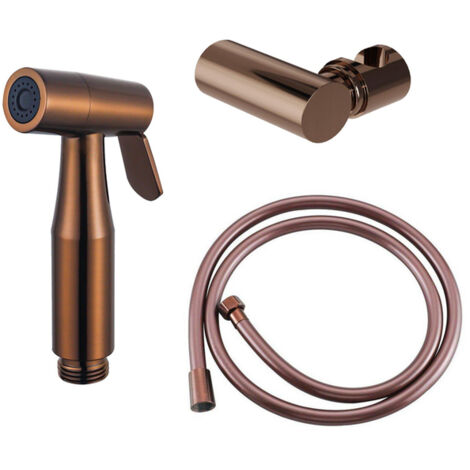 Fortifura Calvi ensemble bidet - douchette - tuyau de 150 cm - support – Cuivre brossé