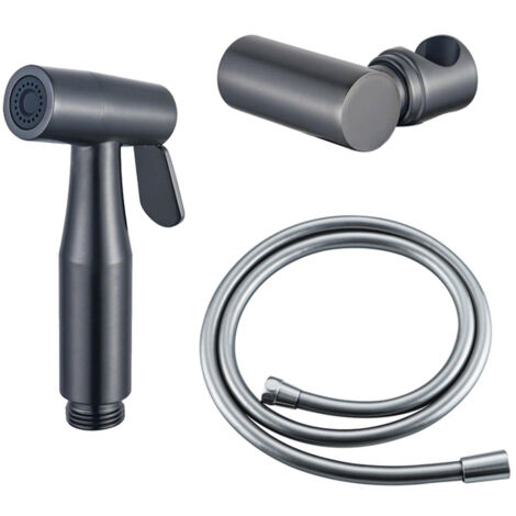 Fortifura Calvi ensemble bidet - douchette - tuyau de 150 cm - support – gunmetal
