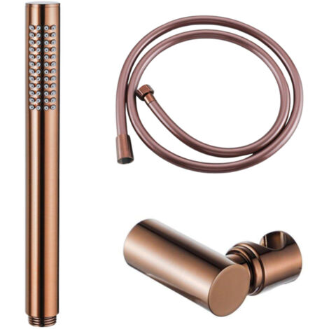 Fortifura Calvi Ensemble de douchette - 22,5 cm - barre - avec support - corps lisse - 150 cm - cuivre brossé PVD